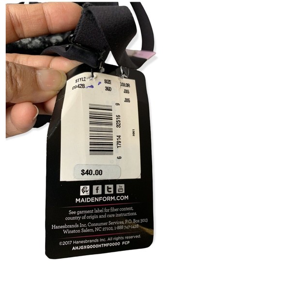 Maidenform Women's Natural Boost Demi Bra 09428, 36D, Black, Reg $40 NEW - Picture 6 of 8